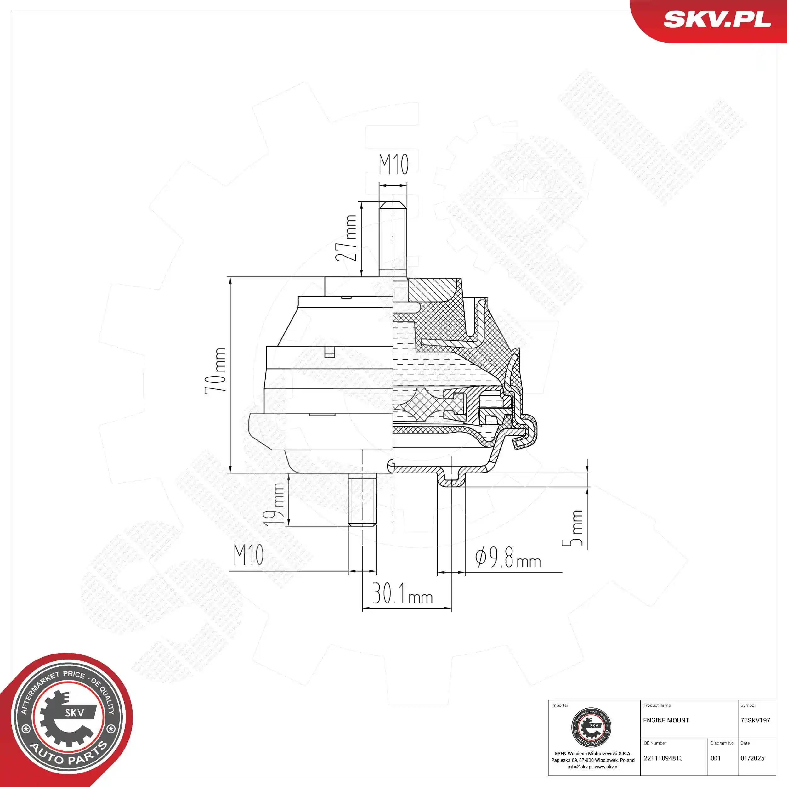 Mounting, engine